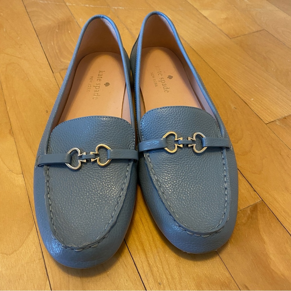 Kate Spade Blue Leather Loafers